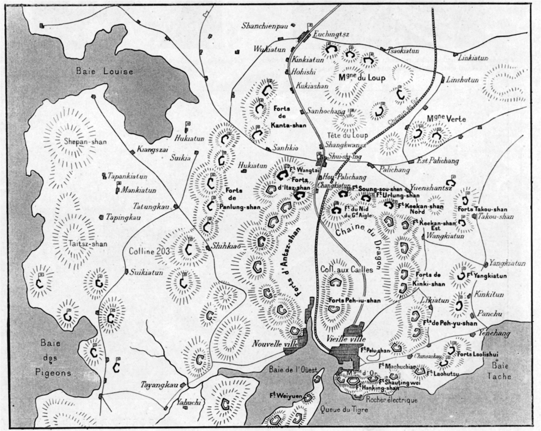 Carte de Port-Arthur en 1905. (Source : DR)
