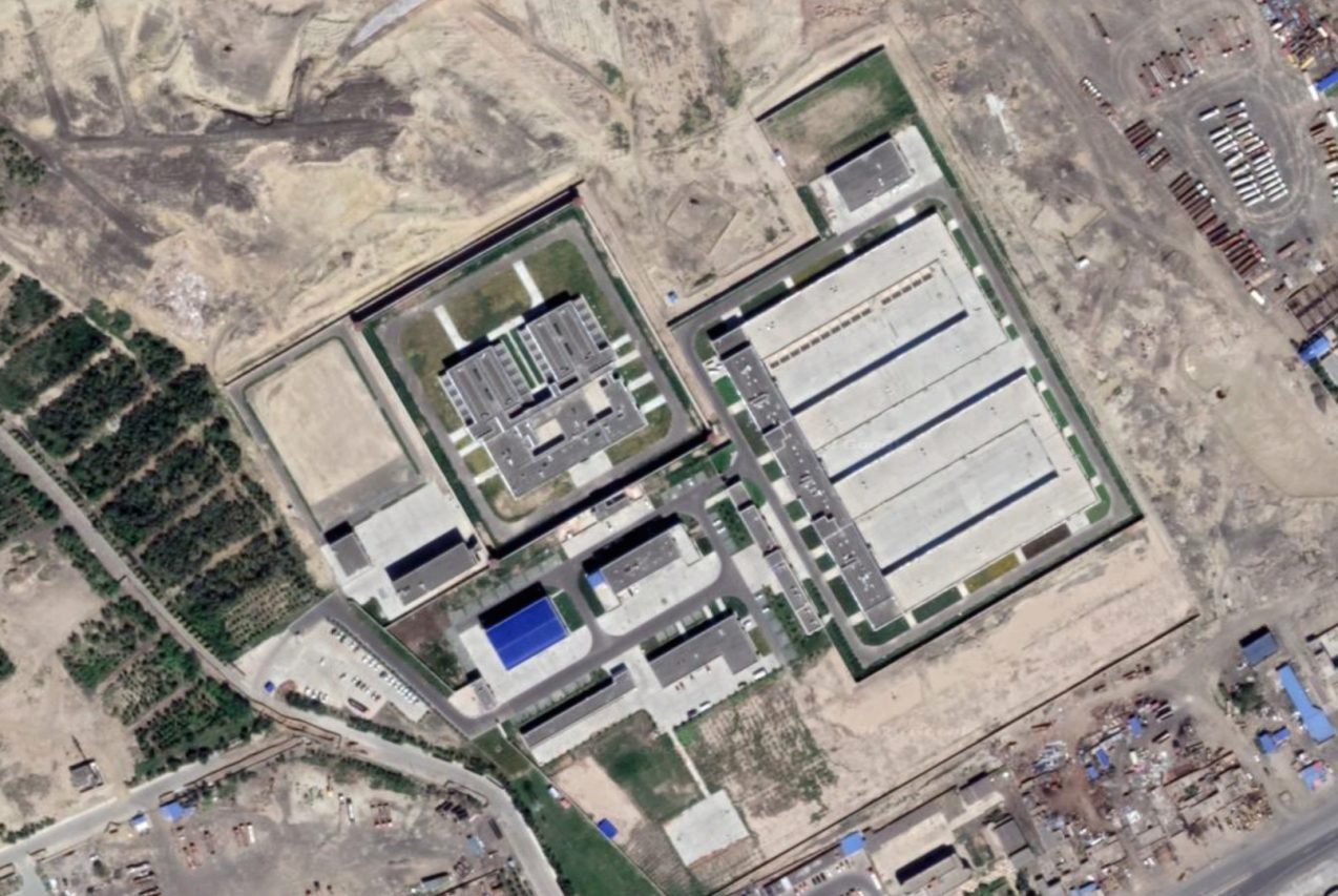 Image satellite du camp de rééducation de Baijiantian.