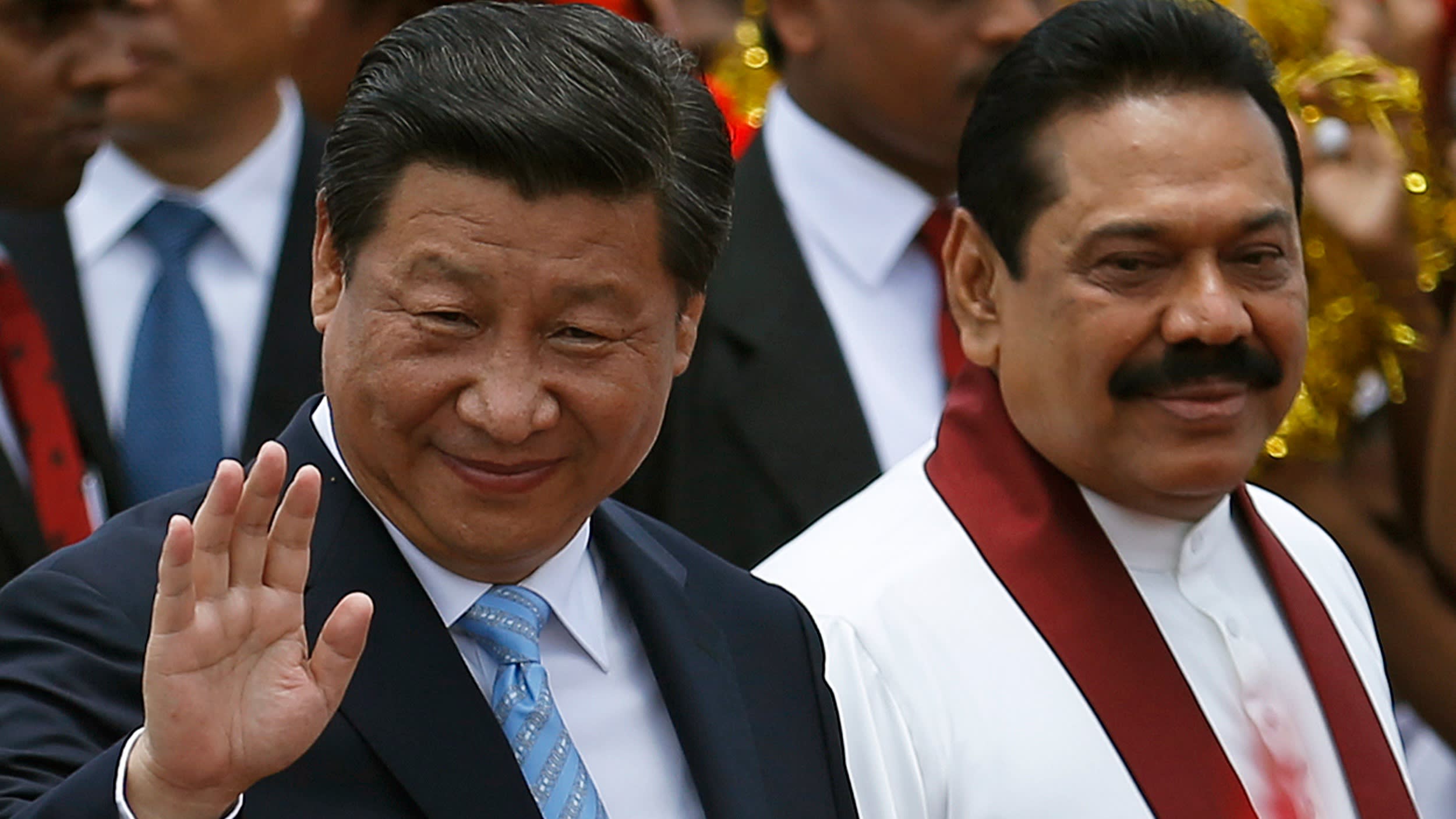 Le président chinois Xi Jingping et son homologue sri-lankais Mahinda Rajapaksa en septembre 2014. (Source : Asia Nikkei Review)