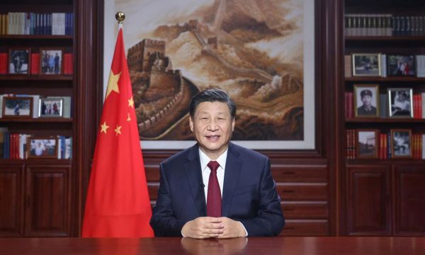 Le président chinois Xi Jinping lors de son allocution de Nouvel an le 31 décembre 2021. (Source : Global Times)