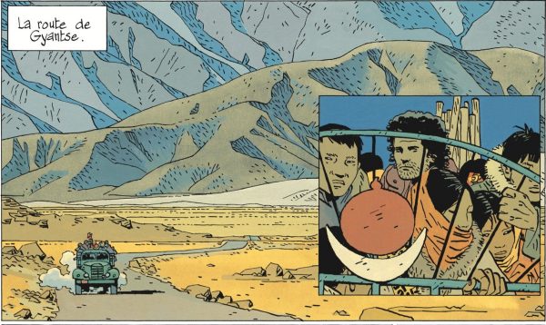 Au Tibet, dans "Celui qui mène les fleuves à la mer" par Cosey, éditions Le Lombard. (Crédit : Le Lombard)