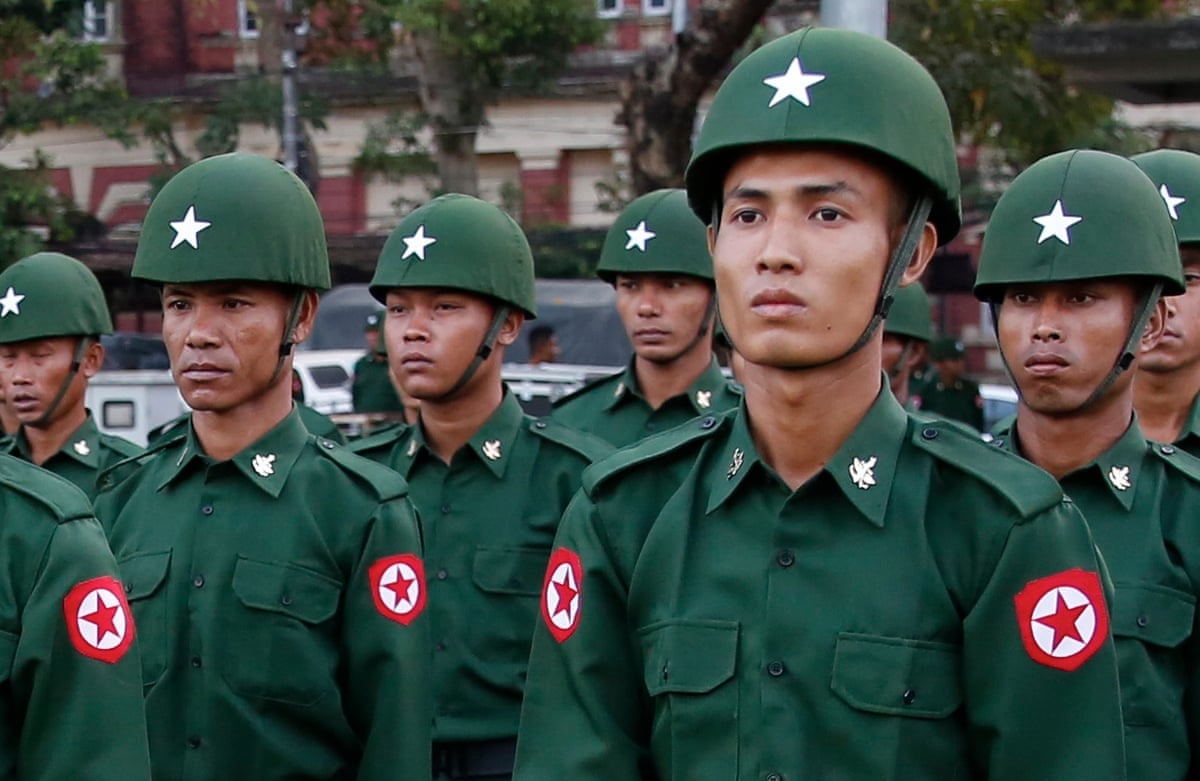Depuis le putsch du 1er février en Birmanie, des désertions en nombre indéterminé concernent de jeunes officiers. (Source : Guardian)