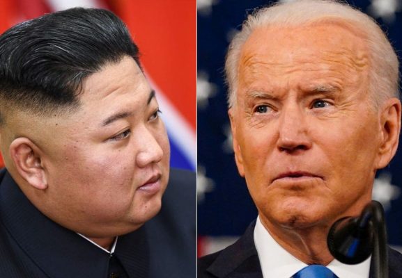 Le dirigeant nord-coréen Kim Jong-un et le président américain Joe Biden. (Source : Business Insider)