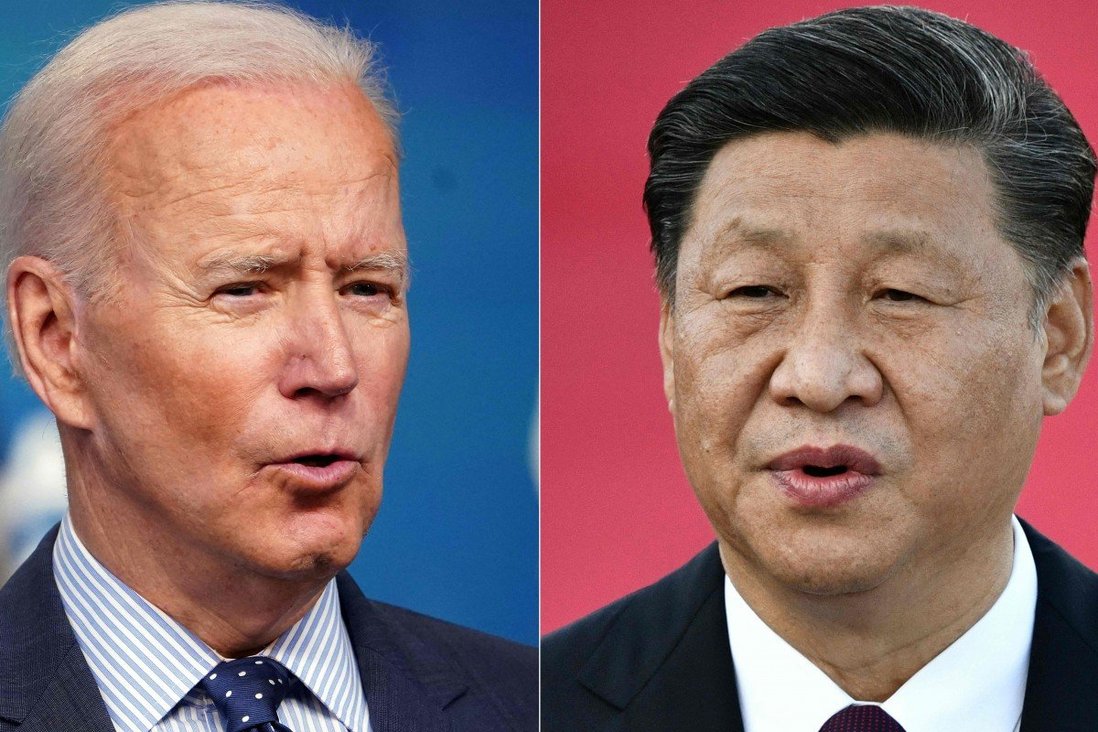 Le président américain Joe Biden et son homologue chinois Xi Jinping. (Source : SCMP)