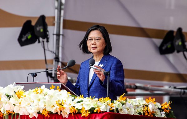 La présidente taïwanaise Tsai Ing-wen lors des célébrations de la fête nationale à Taipei, le 10 octobre 2021. (Source : NewsContinue)