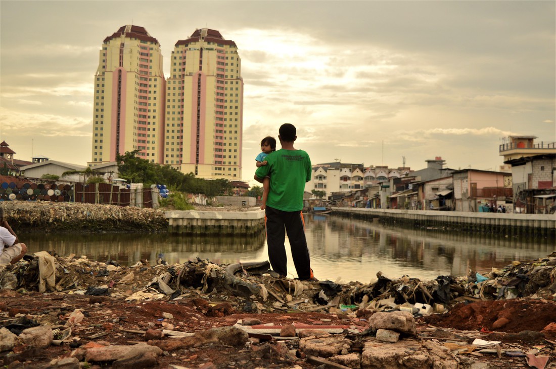 Un quartier du nord de Jakarta. (Source : Oxfam)