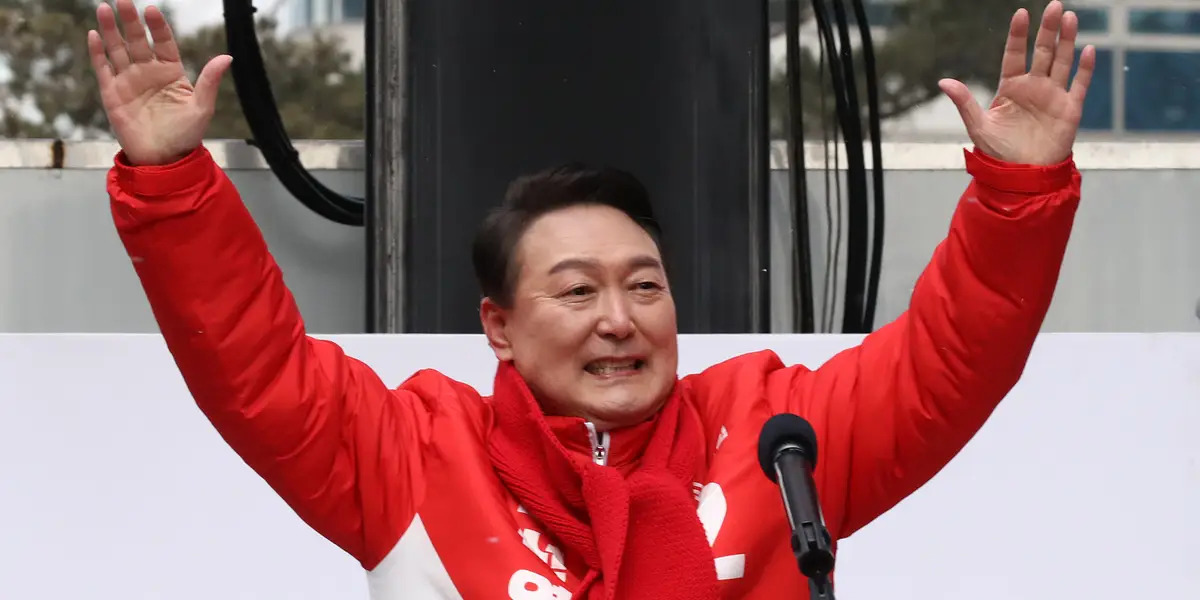 Le nouveau président sud-coréen Yoon Seok-youl, élu le 9 mars 2022. (Business Insider)