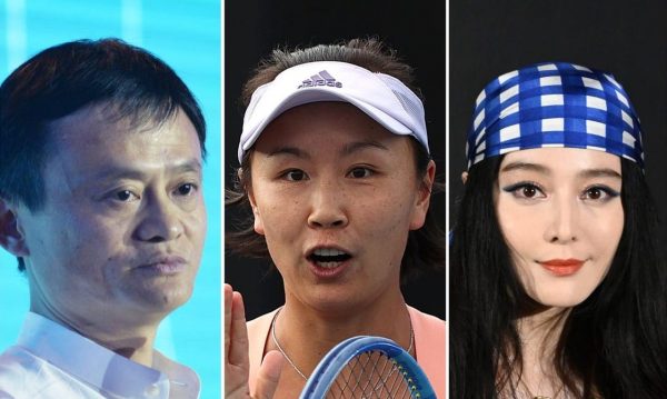 Trois célébrités "disparues" : Jack Ma, le fondateur d'Alibaba, Peng Shuai, star du tennis, et l'actrice Fan Bingbing. (Source : Business Insider)