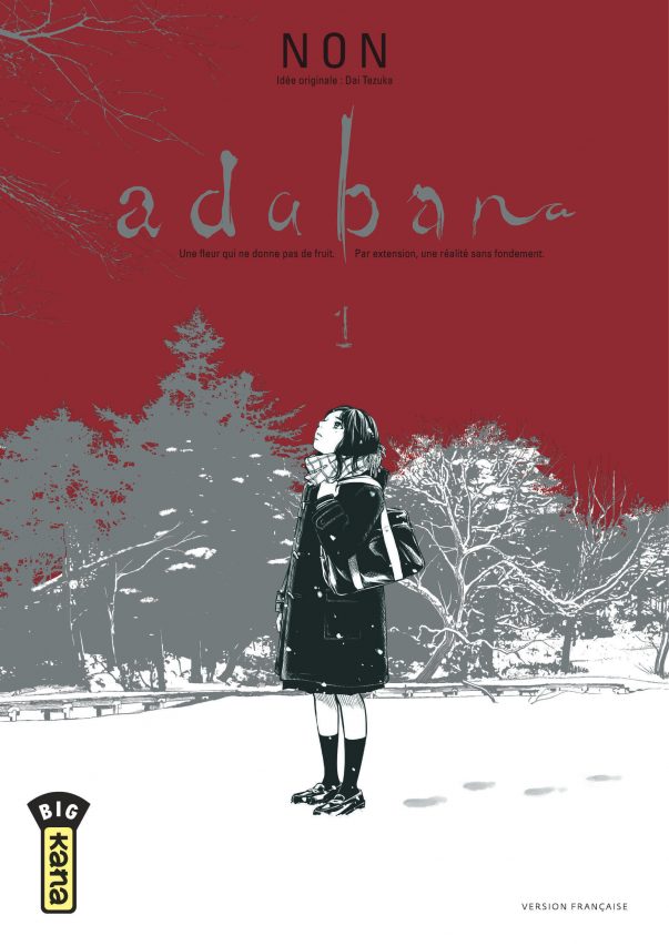 Couverture de la bande dessinée "Adabana", tome 1, scénario et dessin Non, Kana. (Copyright : ADABANA © 2020 by NON/SHUEISHA Inc.)
