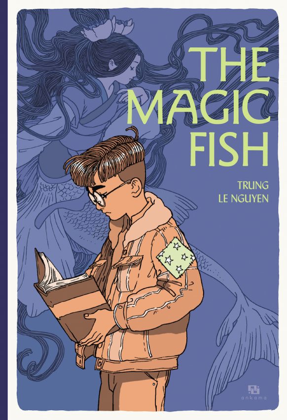Couverture de la bande dessinée "The magic fish", scénario et dessin Trung Le Nguyen, Ankama. (Crédit : Ankama).