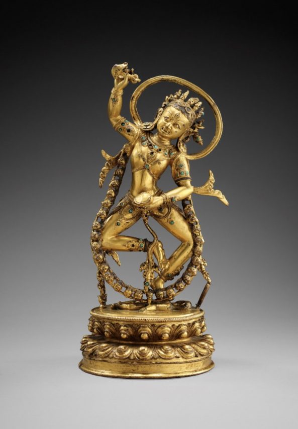 La statuette tibétaine du XVème siècle d’une dakini que la SAMG souhaite acquérir. (Copyright : Musée Guimet, Paris, 2023 / Thierry Ollivier)