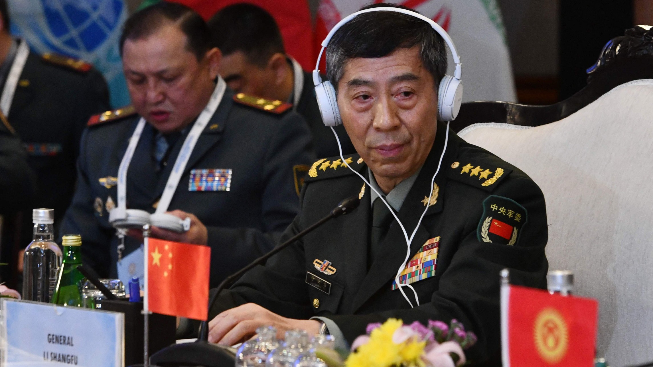 Le général Li Shangfu, ministre chinois de la Défense, lors du Shangri-La Dialogue à Singapour, le 2 juin 2023. (Source : FT)