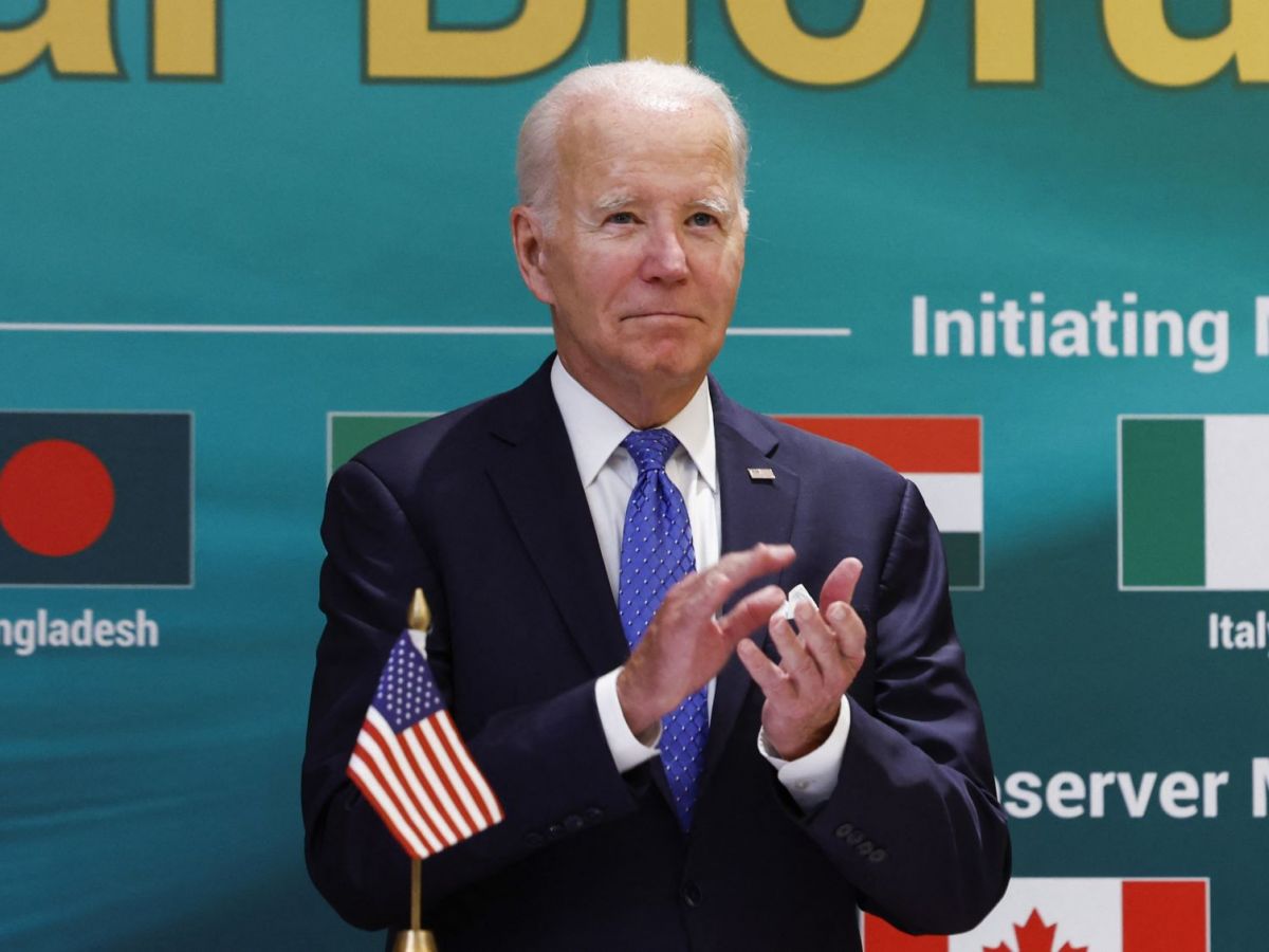 Le président américain Joe Biden au sommet du G20 à New Delhi, le 9 septembre 2023. (Source : Challenges)