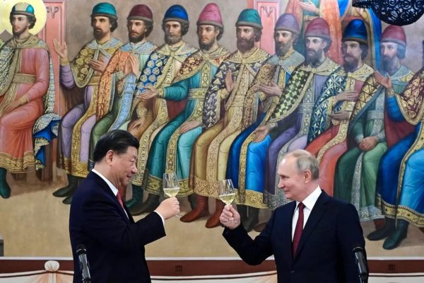 Vladimir Poutine et Xi Jinping en mars 2023 au palais à Facettes du Kremlin de Moscou (Source : Free Malaysia Today, DR).