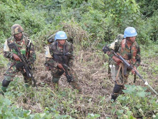 Territoire de Beni, Province du Nord Kivu, RD Congo : les Forces coalisées FARDC-MONUSCO engagées dans l’opération dénommée « Usalama » (Sécurité). Source : FLICKR. DR.
