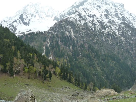 Fraîches et vertes, les vallées du Cachemire attirent les touristes indiens en grands nombres (Photo P. de J.)