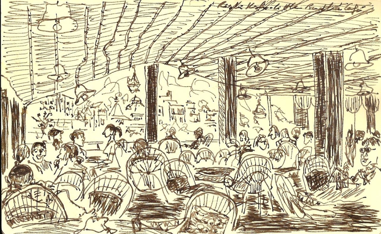 Little Buddha Café – croquis de l’auteur sur place