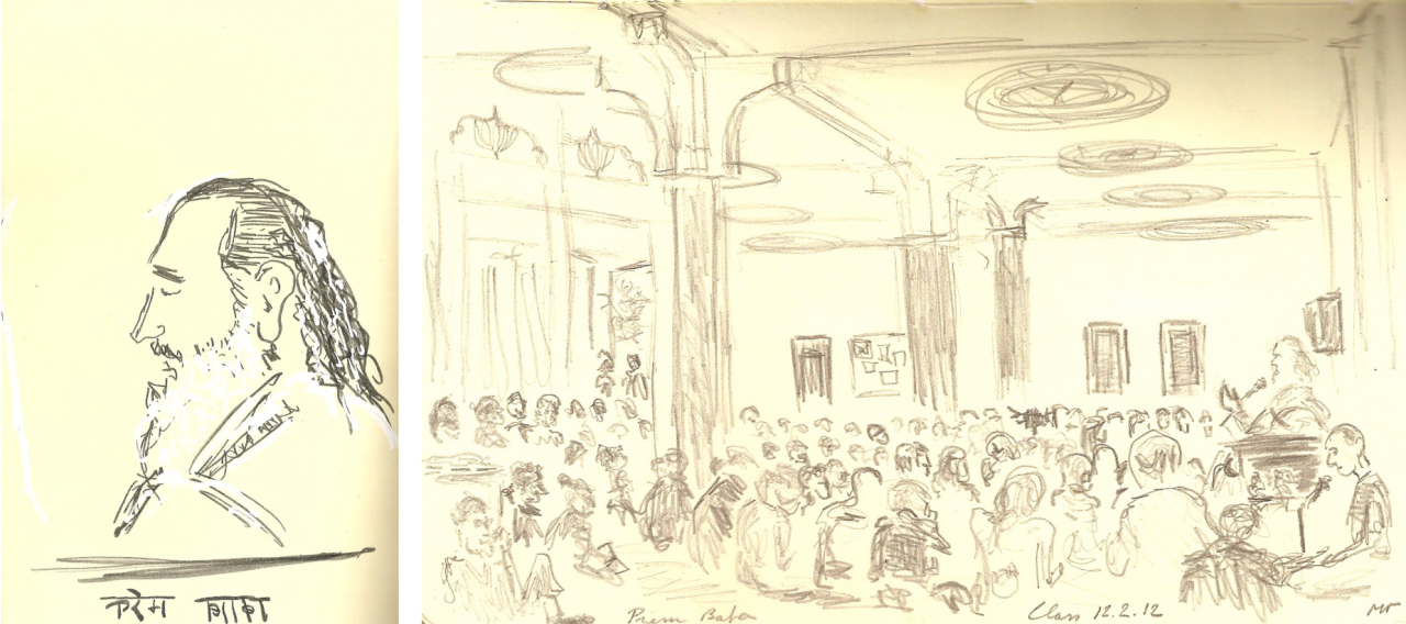 Croquis de l’auteur en séance
