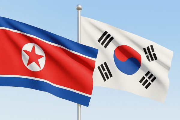 Les deux drapeaux coréens. Source : Copilot. DR.
