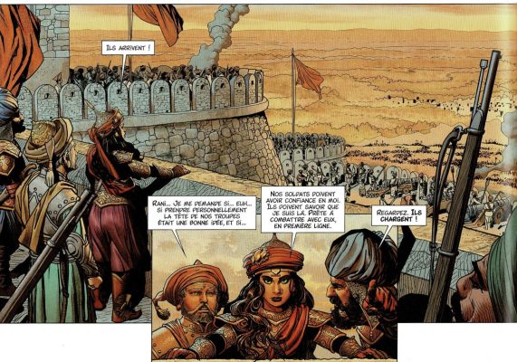 Image extraite de Rani Lakshmi Bai, la séditieuse, tome 3, Delcourt (crédit Delcourt).